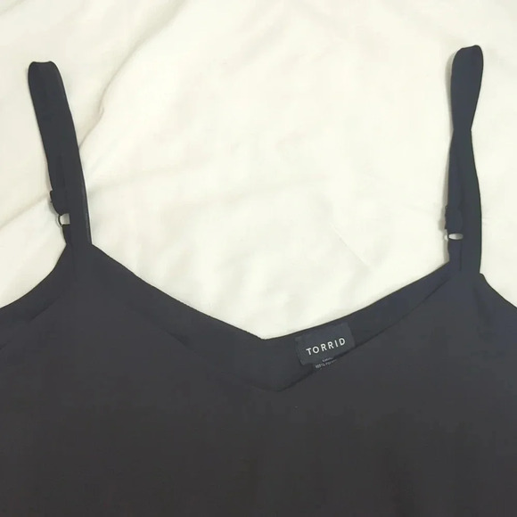 Torrid Stretch Challis Cami, Color Deep Black Size 0X - Picture 6 of 13